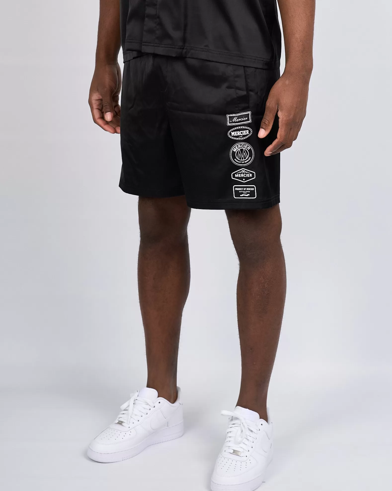 Best Sale Mercier Black 2.0 Badge Resort Shorts