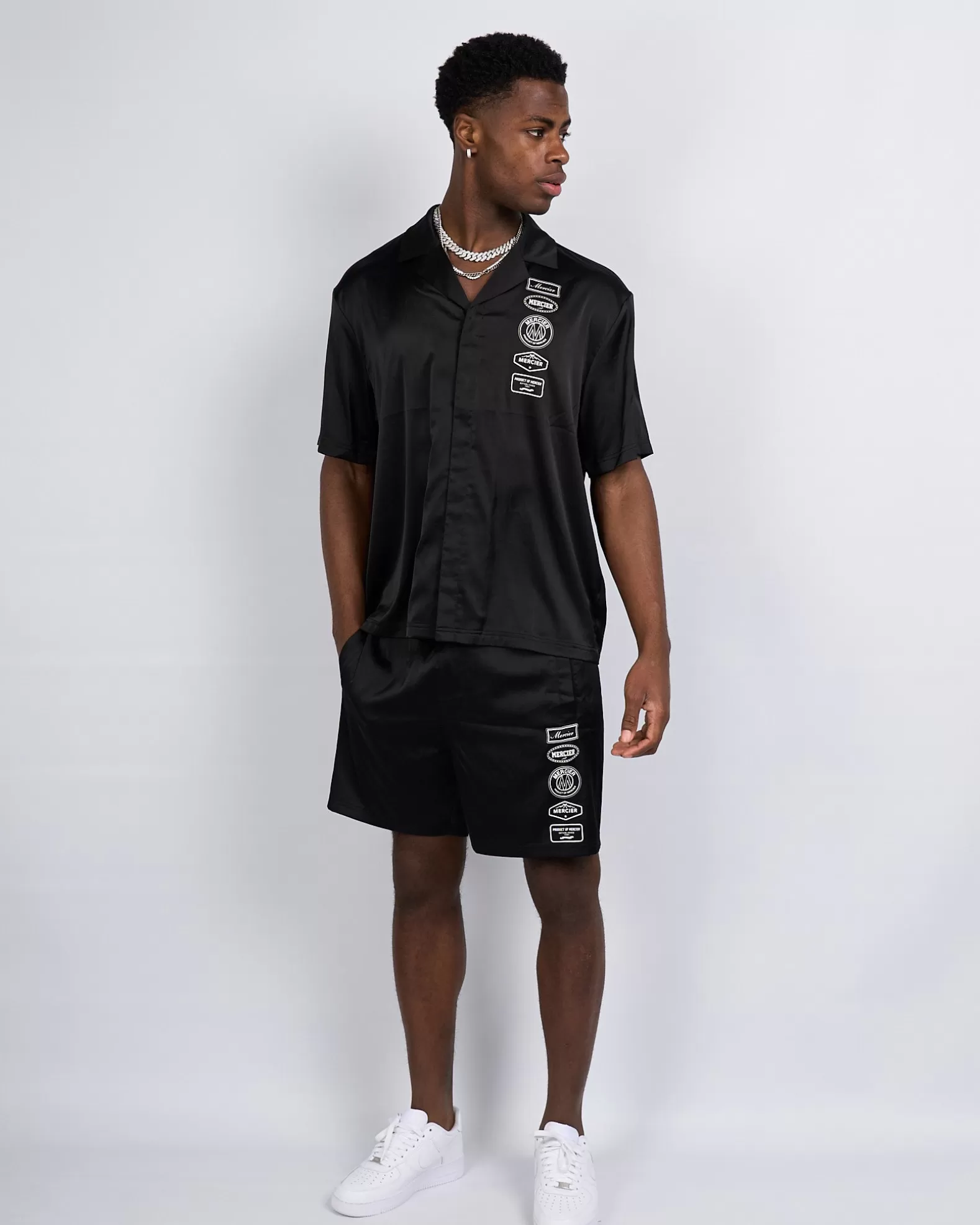 Best Sale Mercier Black 2.0 Badge Resort Shorts