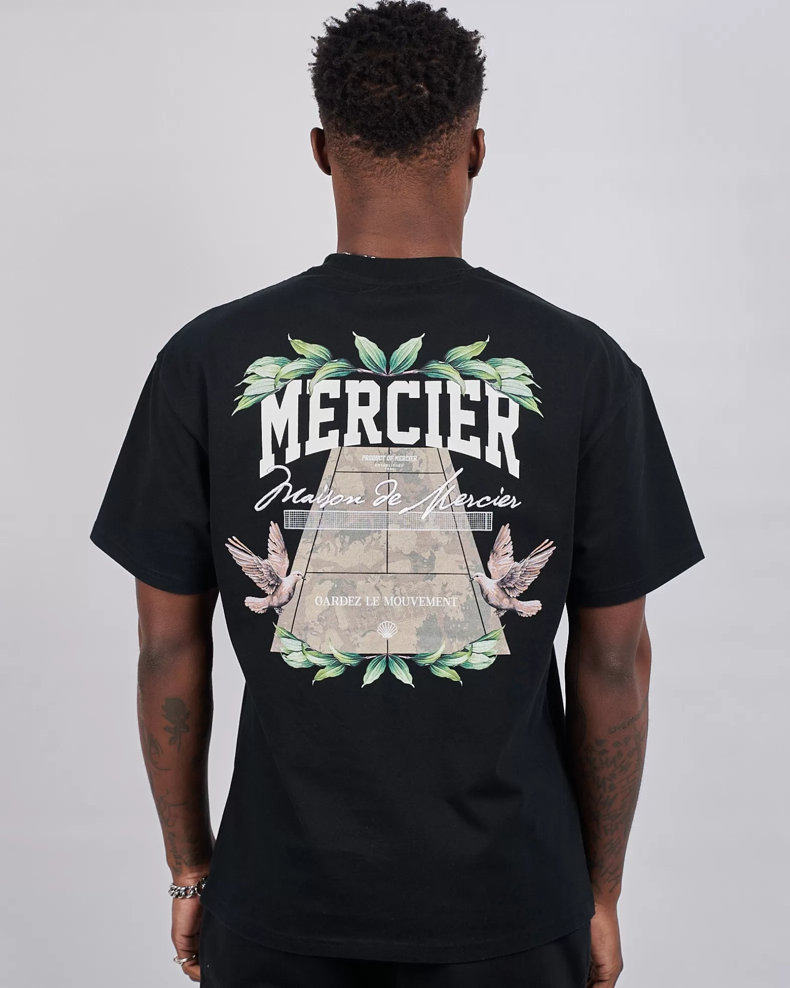 Outlet Mercier Black Botanic Court TShirt