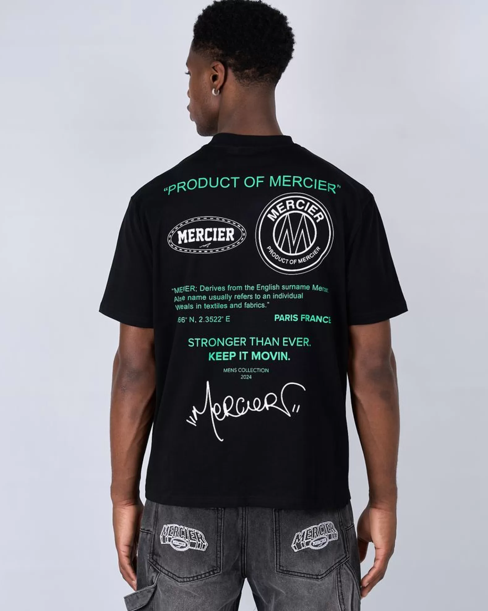 Store Mercier Black Green Caruso Relaxed Tshirt