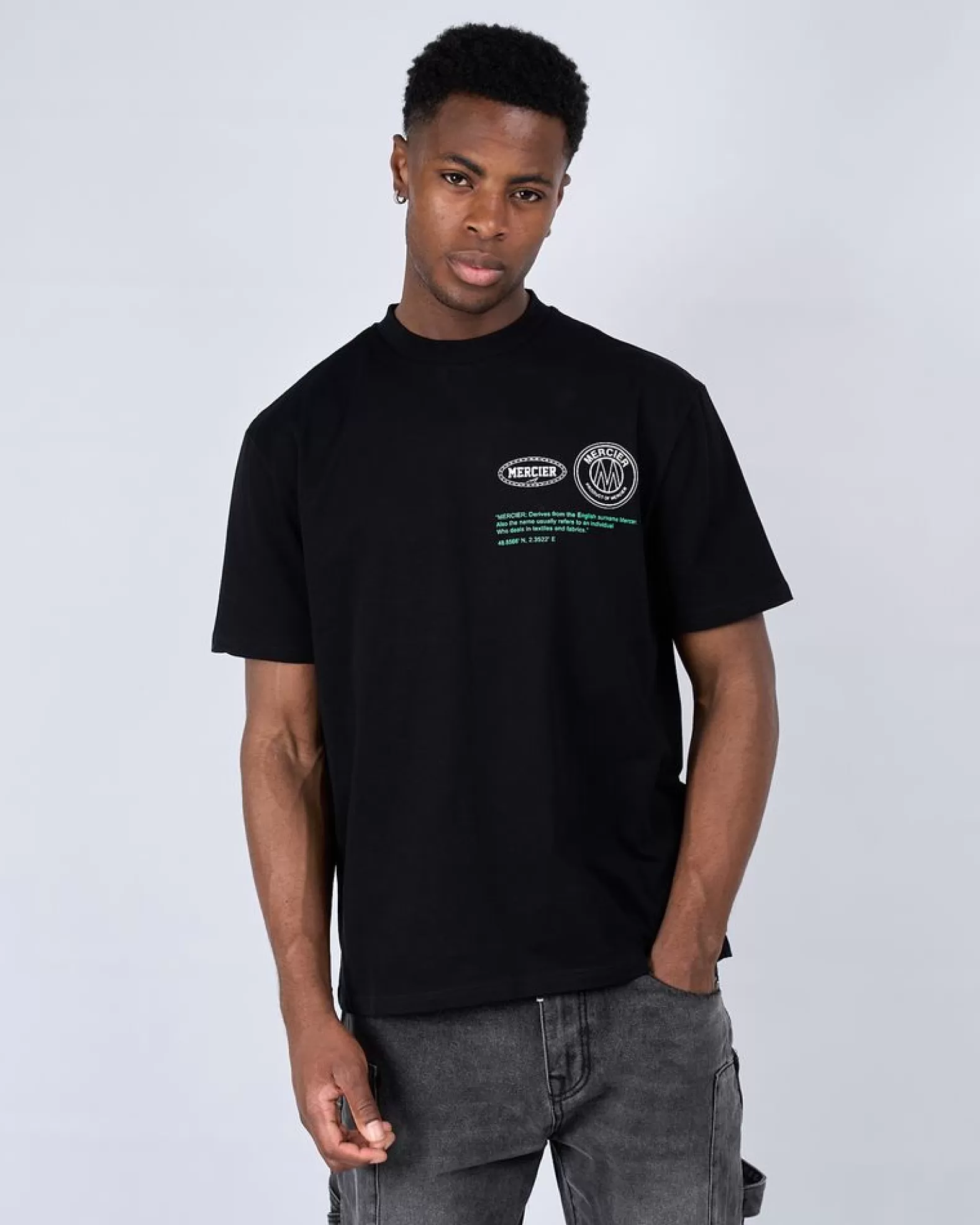 Store Mercier Black Green Caruso Relaxed Tshirt