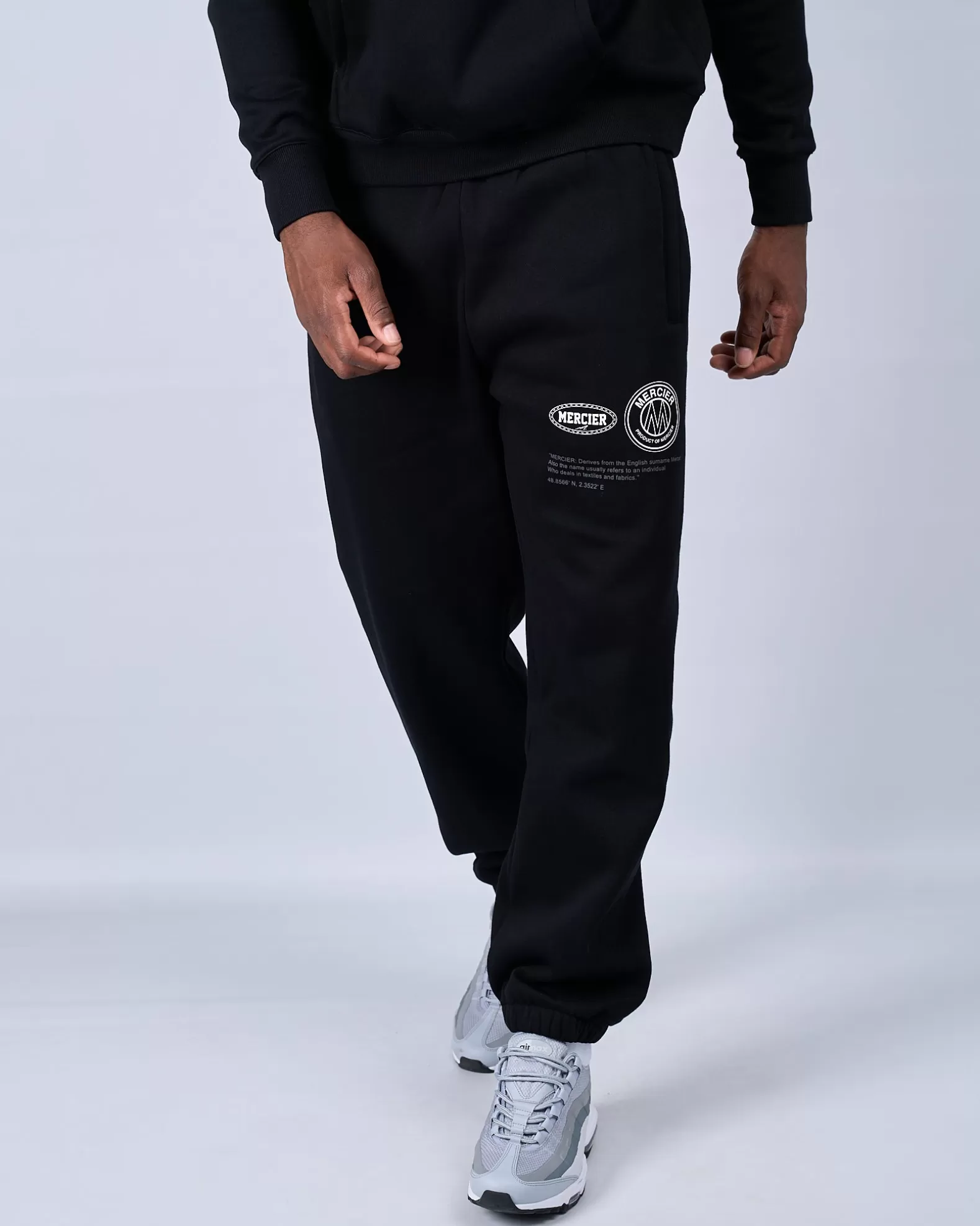 Fashion Mercier Black Grey Caruso Joggers