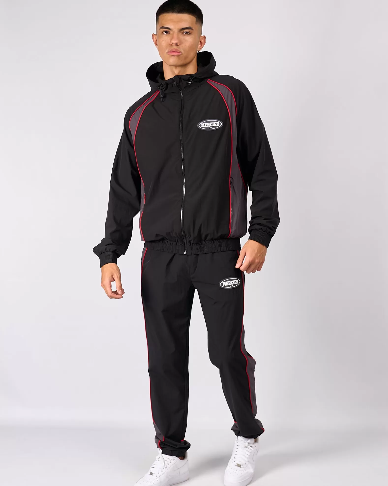 Flash Sale Mercier Black Grey Maison Racer Track Pants