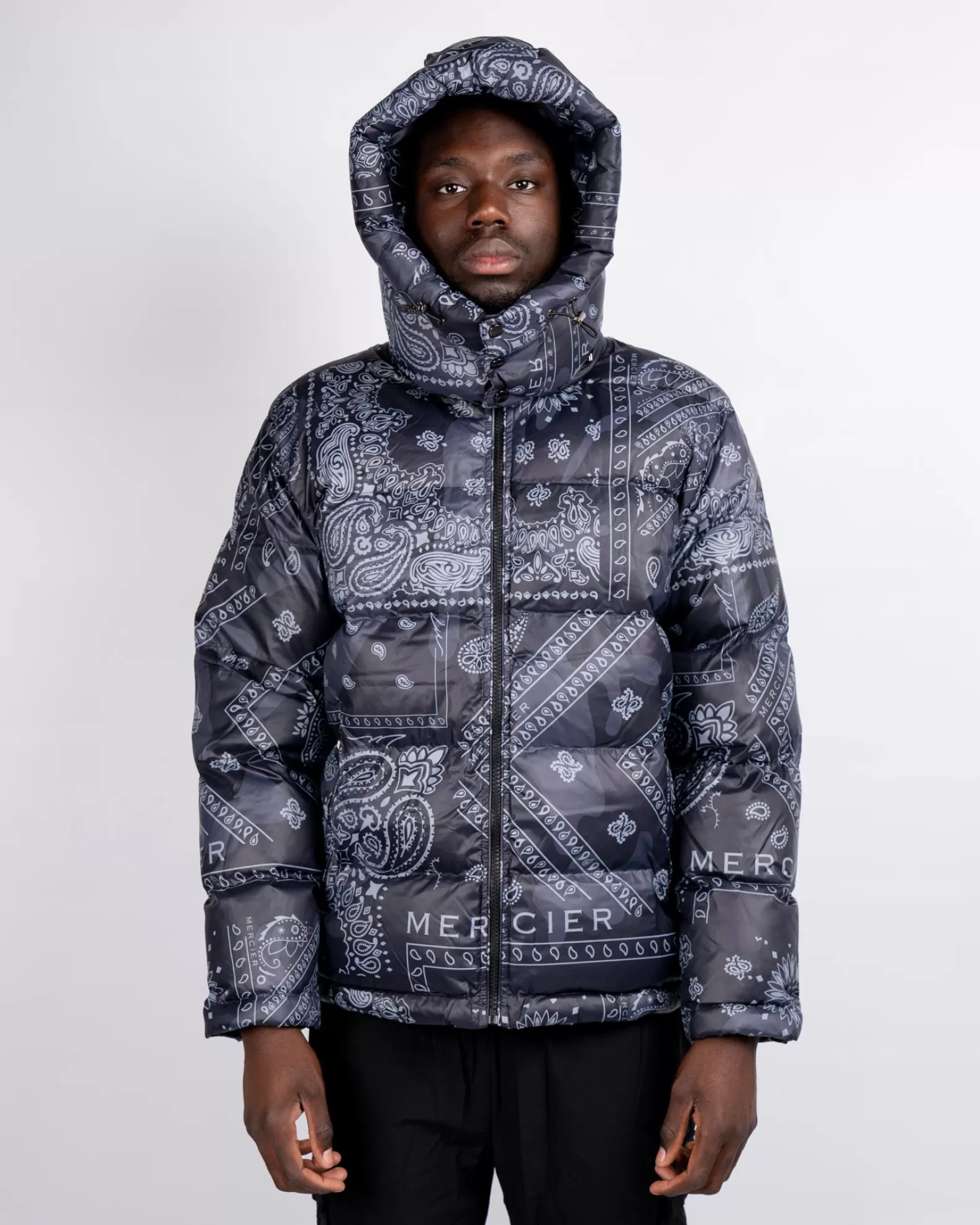 Best Sale Mercier Black Grey Paisley Jacket