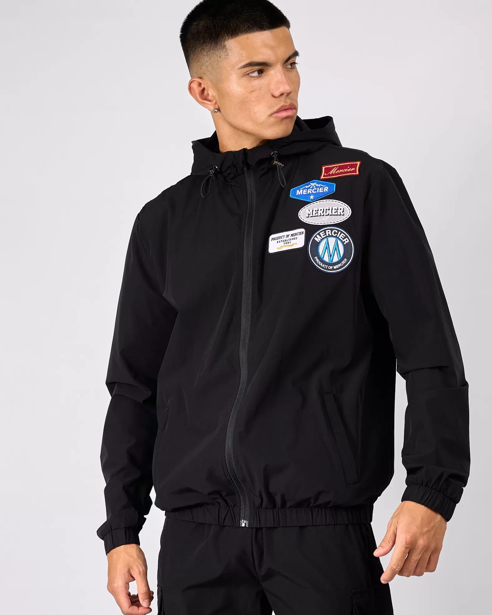 Cheap Mercier Black OG Badge Windbreaker