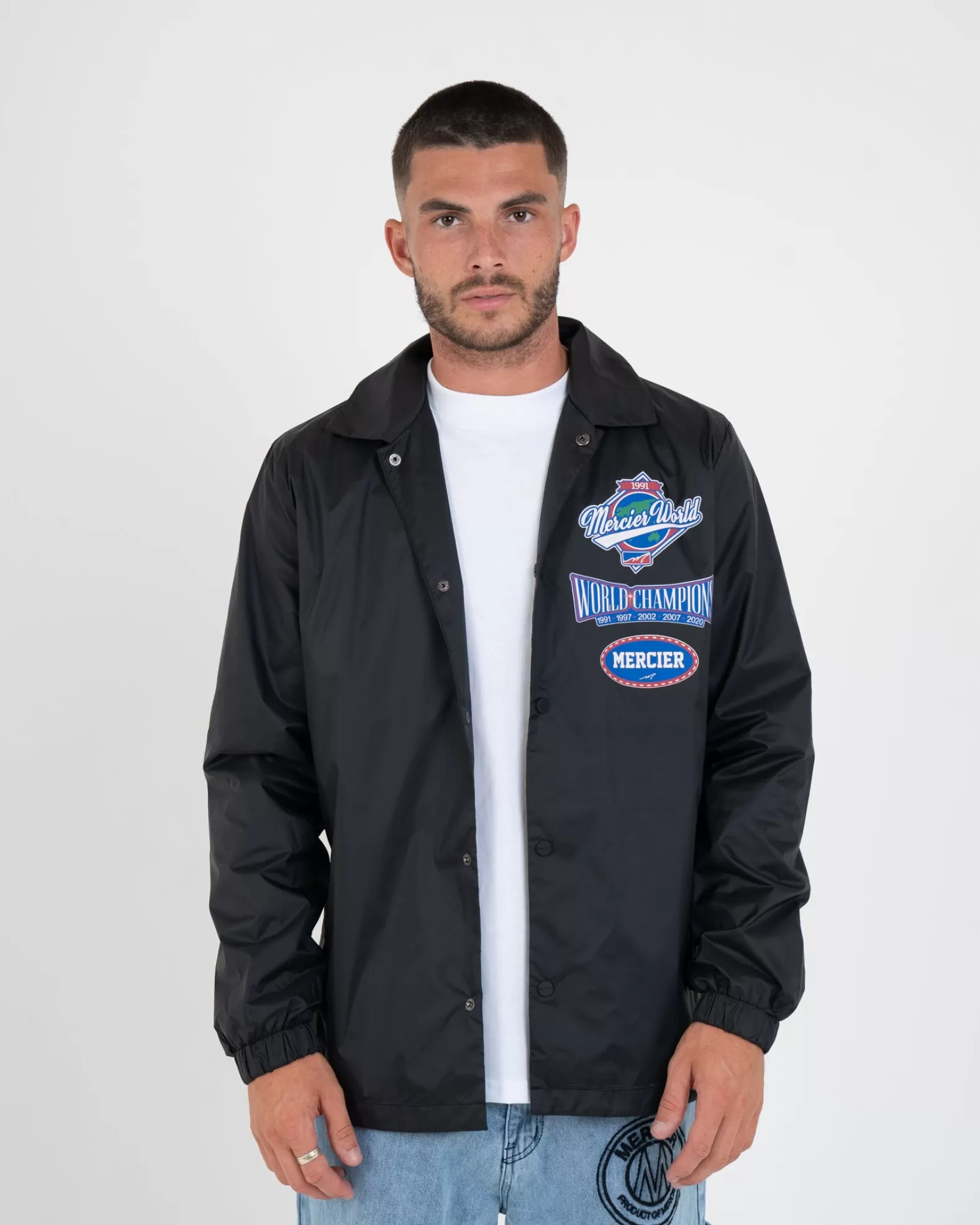 Cheap Mercier Black World Coach Jacket