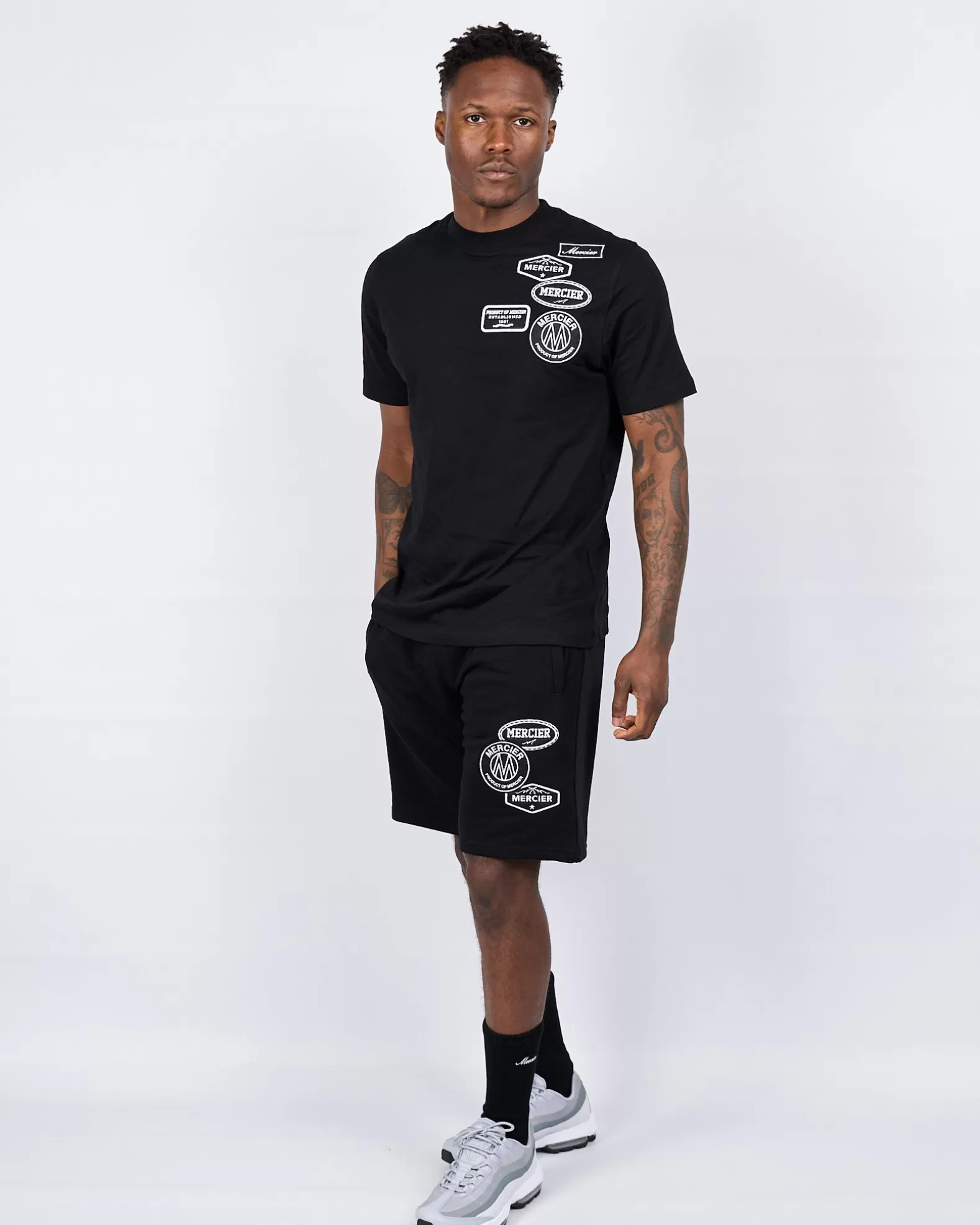 Fashion Mercier Black Mono Badge Tshirt