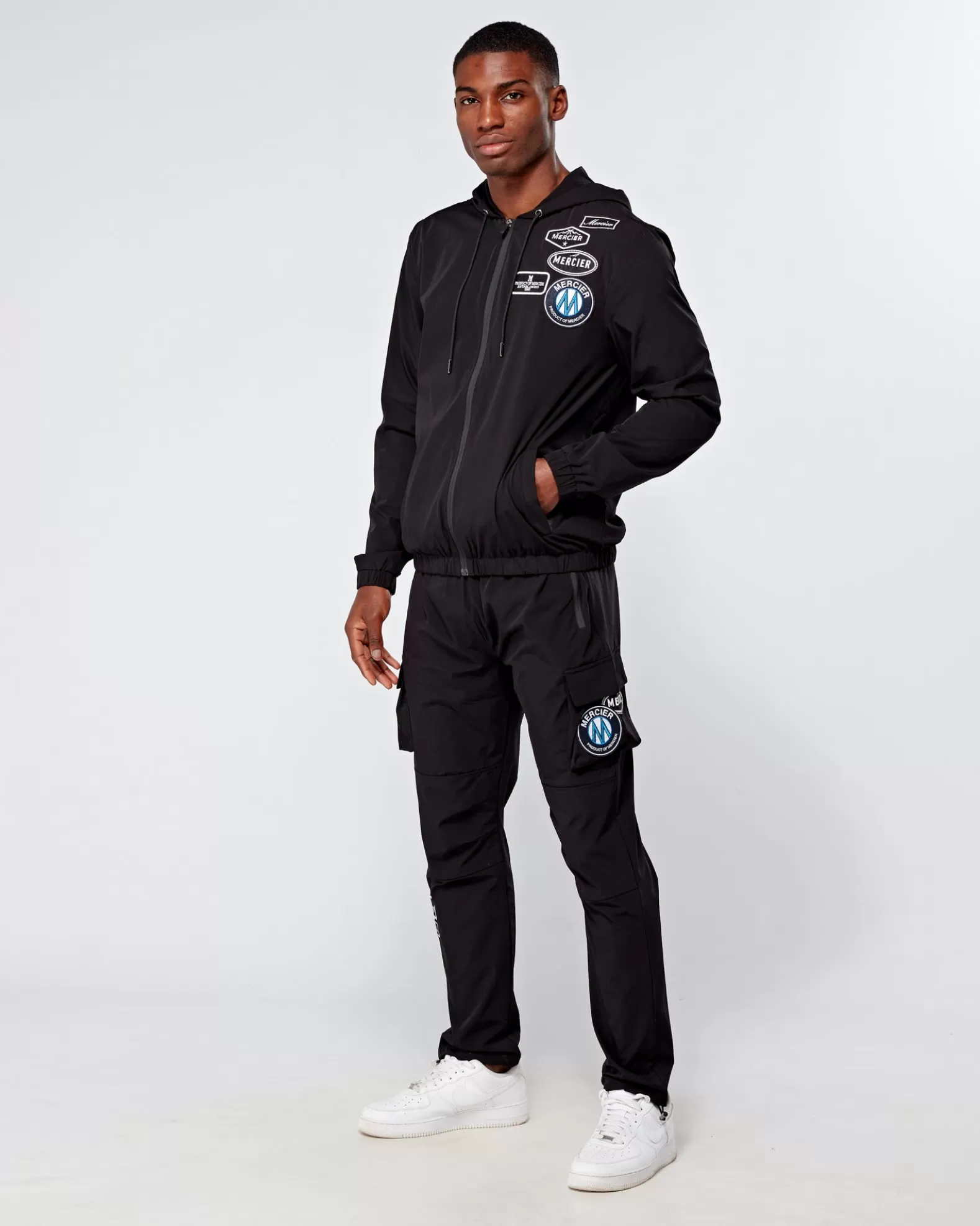 Best Sale Mercier Black Monochrome V2 Badge Cargos