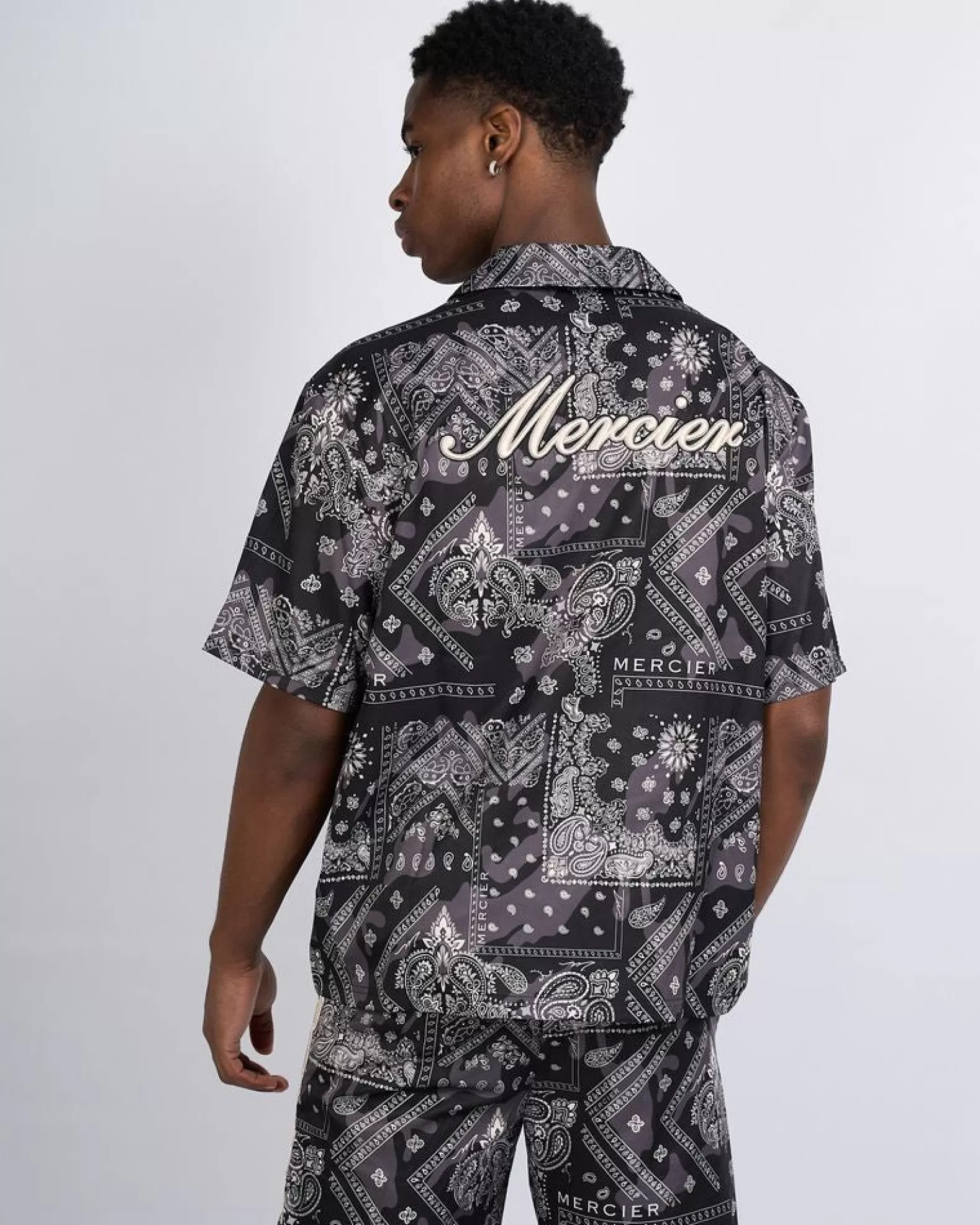 Sale Mercier Black Paisley Resort Shirt