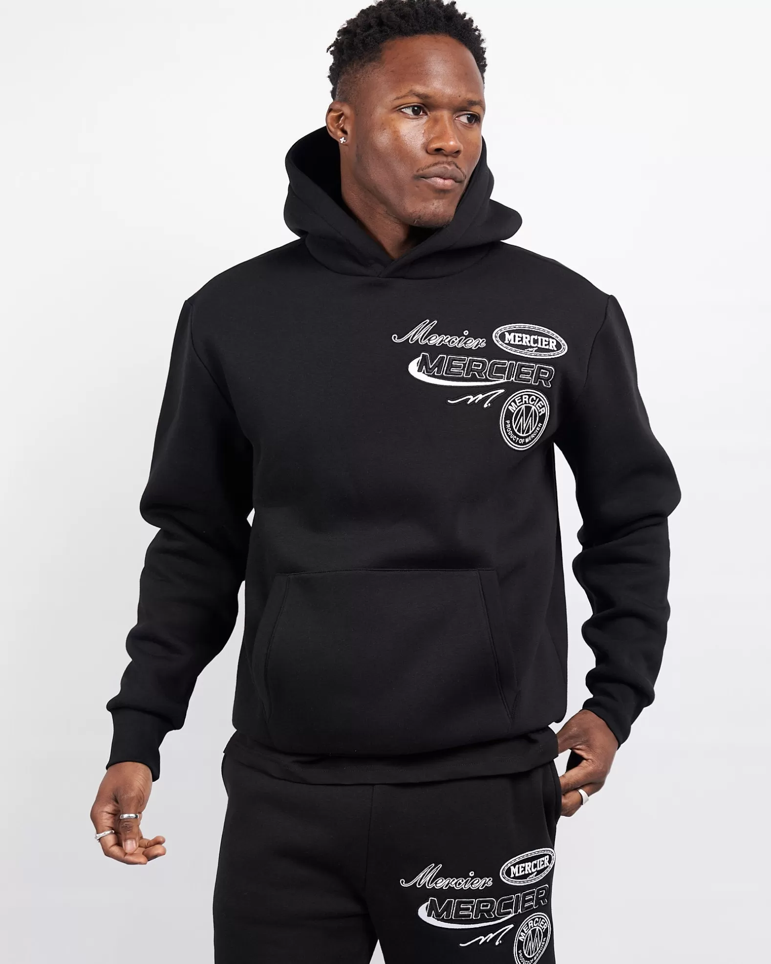 Best Mercier Black Racer Badge Hoodie