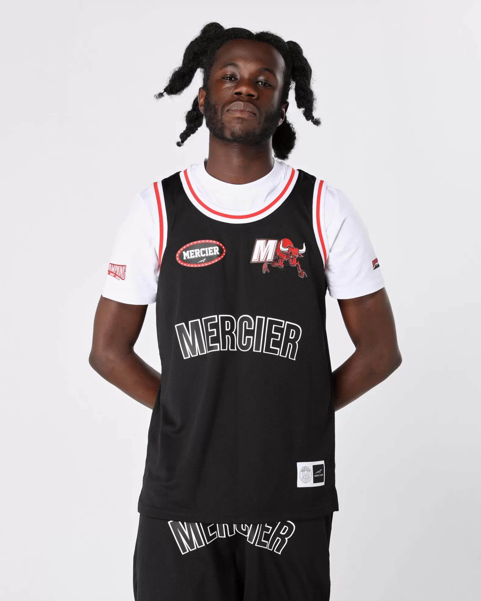 New Mercier Black Red Crawford Basketball Vest