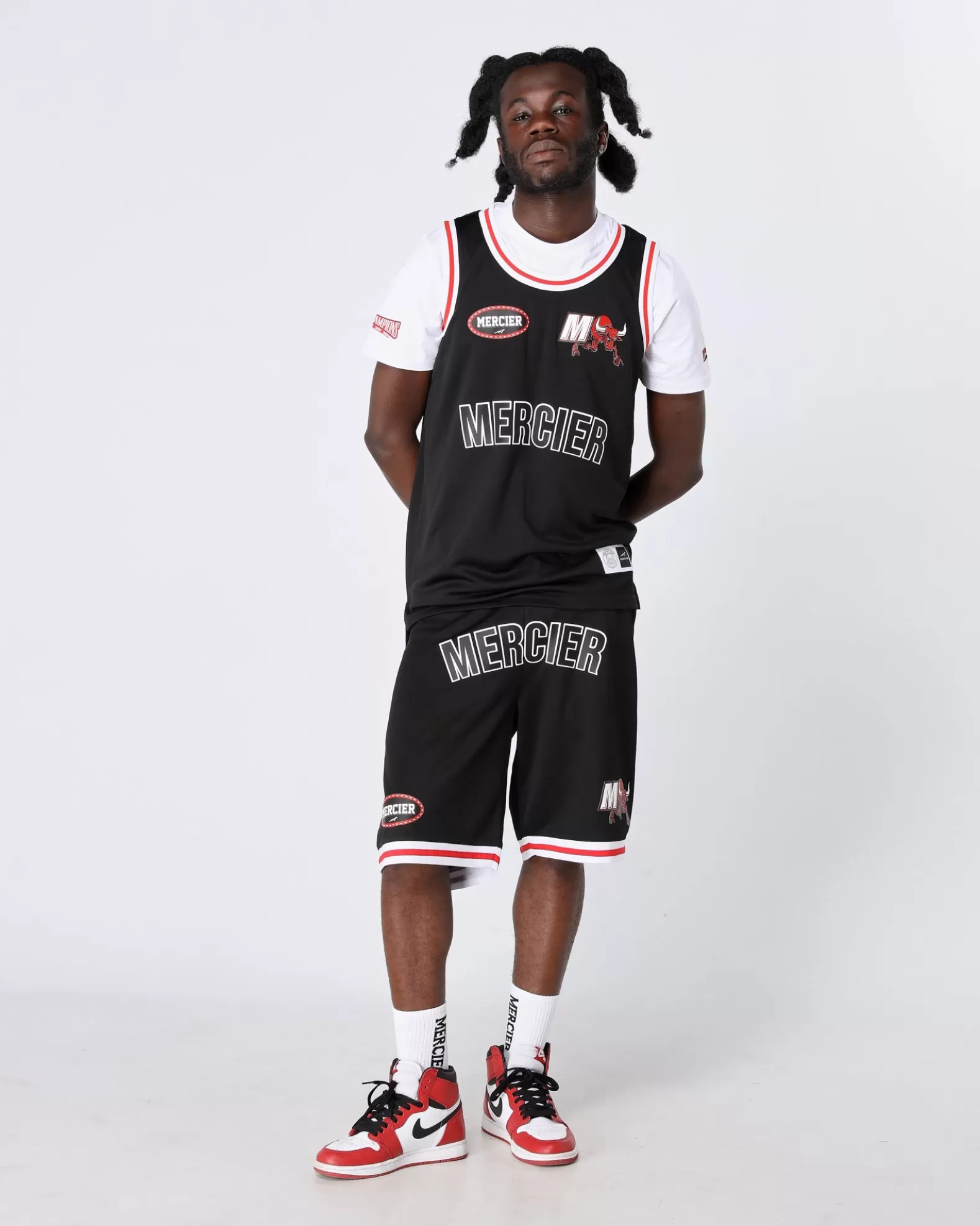 New Mercier Black Red Crawford Basketball Vest