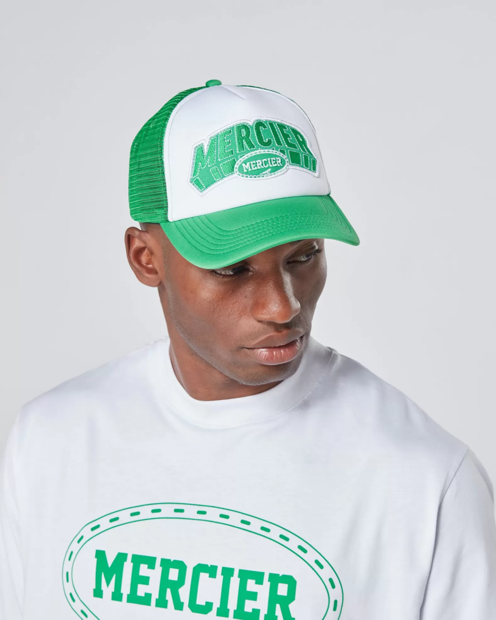 Flash Sale Mercier Green White Court Foam Trucker