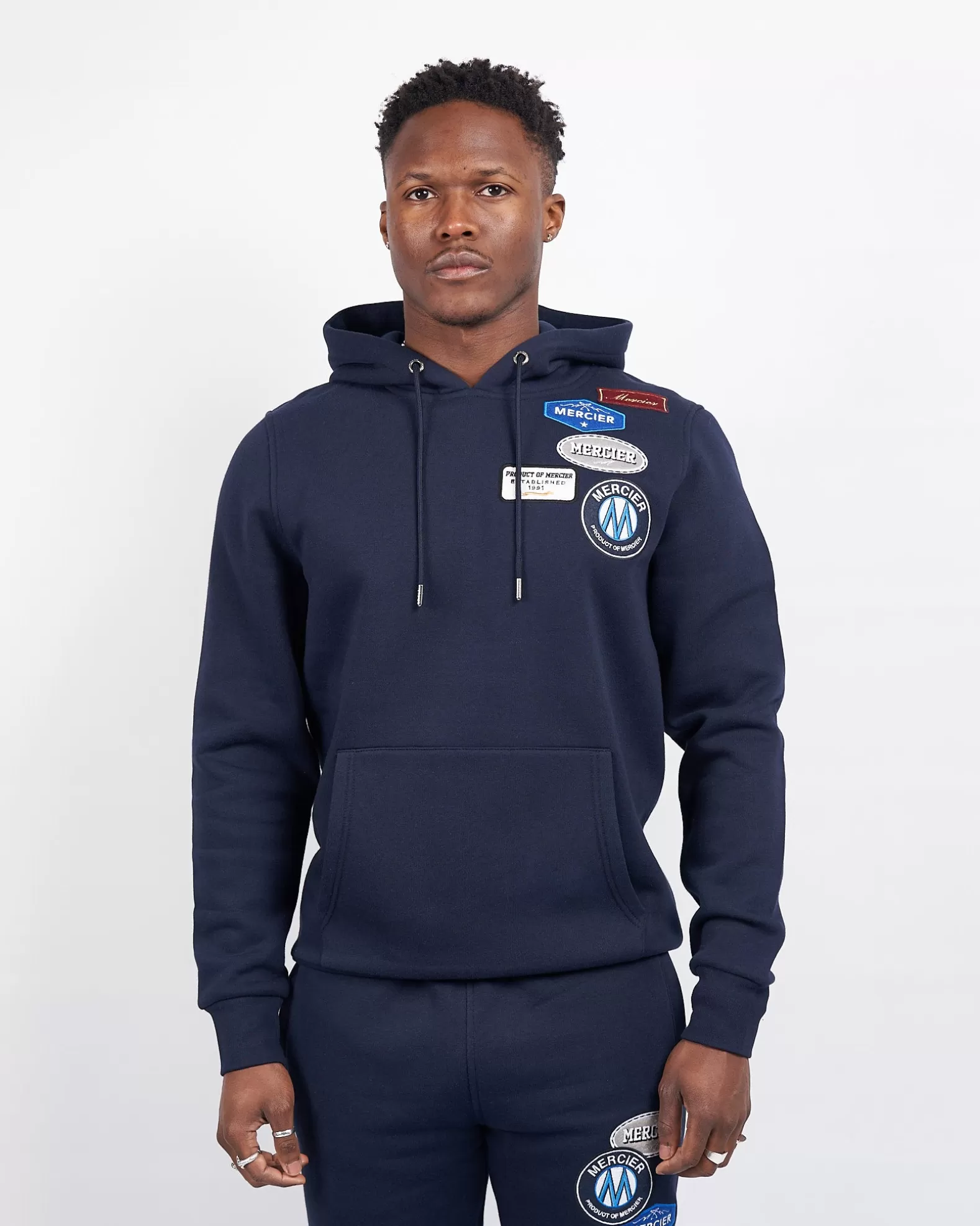 Fashion Mercier Navy OG Badge Hoodie