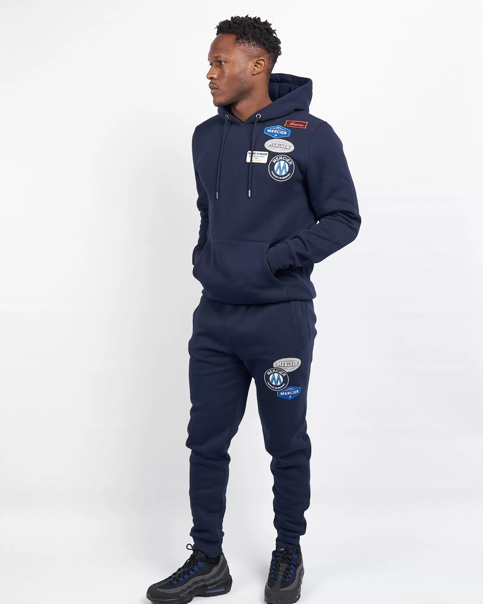 Fashion Mercier Navy OG Badge Hoodie