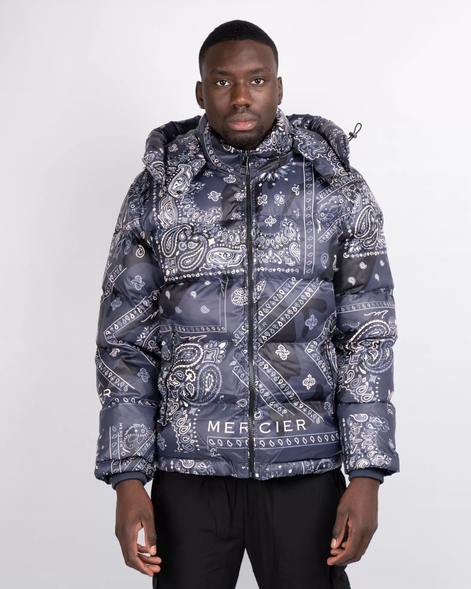 Outlet Mercier Navy Off White Paisley Jacket