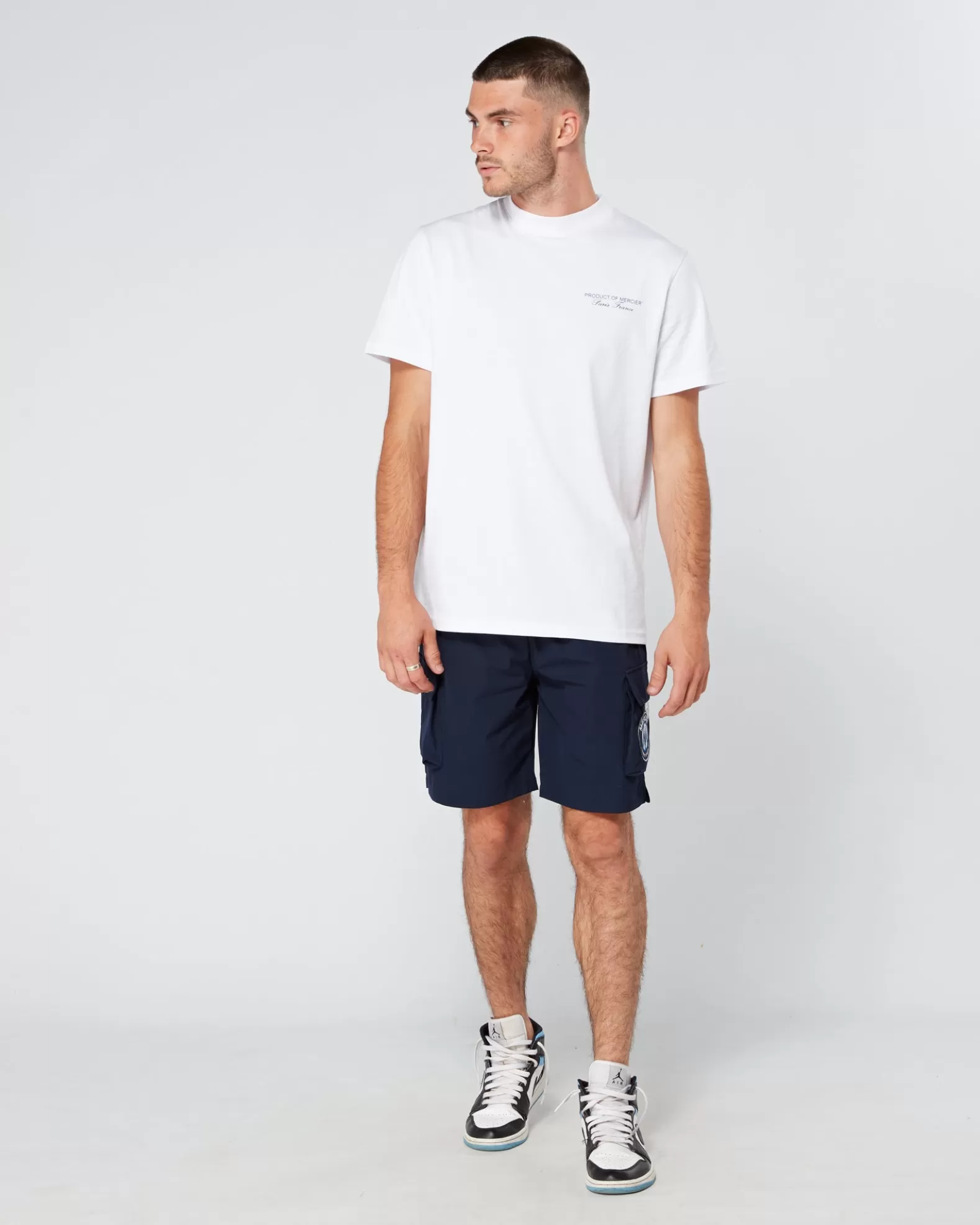 Online Mercier Navy OG Badge Cargo Shorts