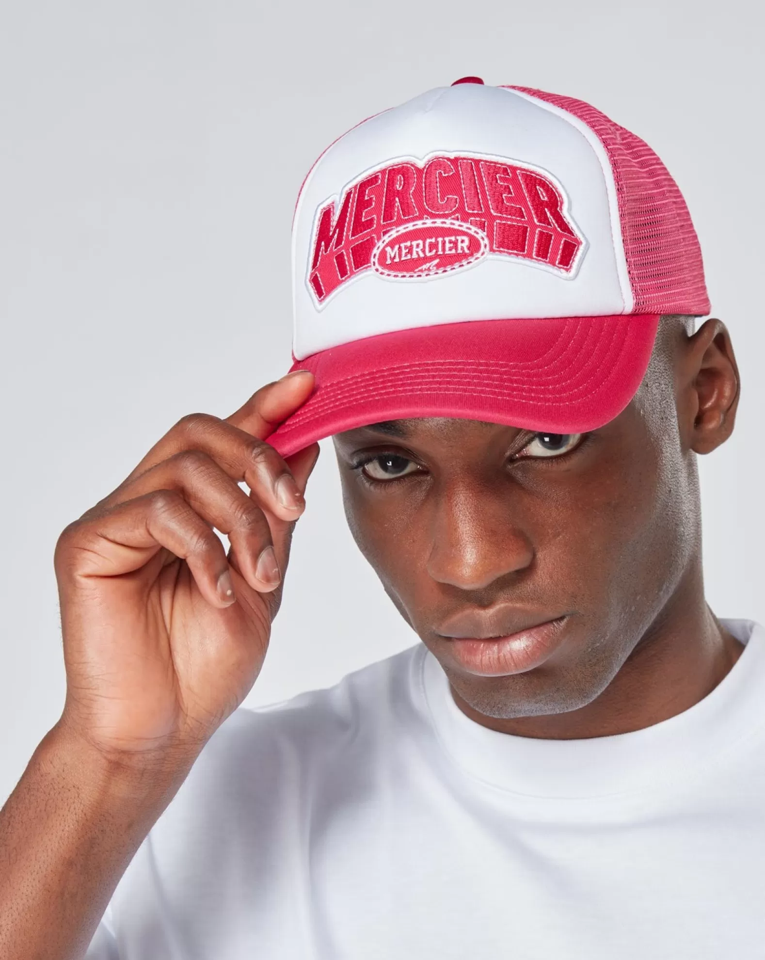 Shop Mercier Pink White Court Foam Trucker