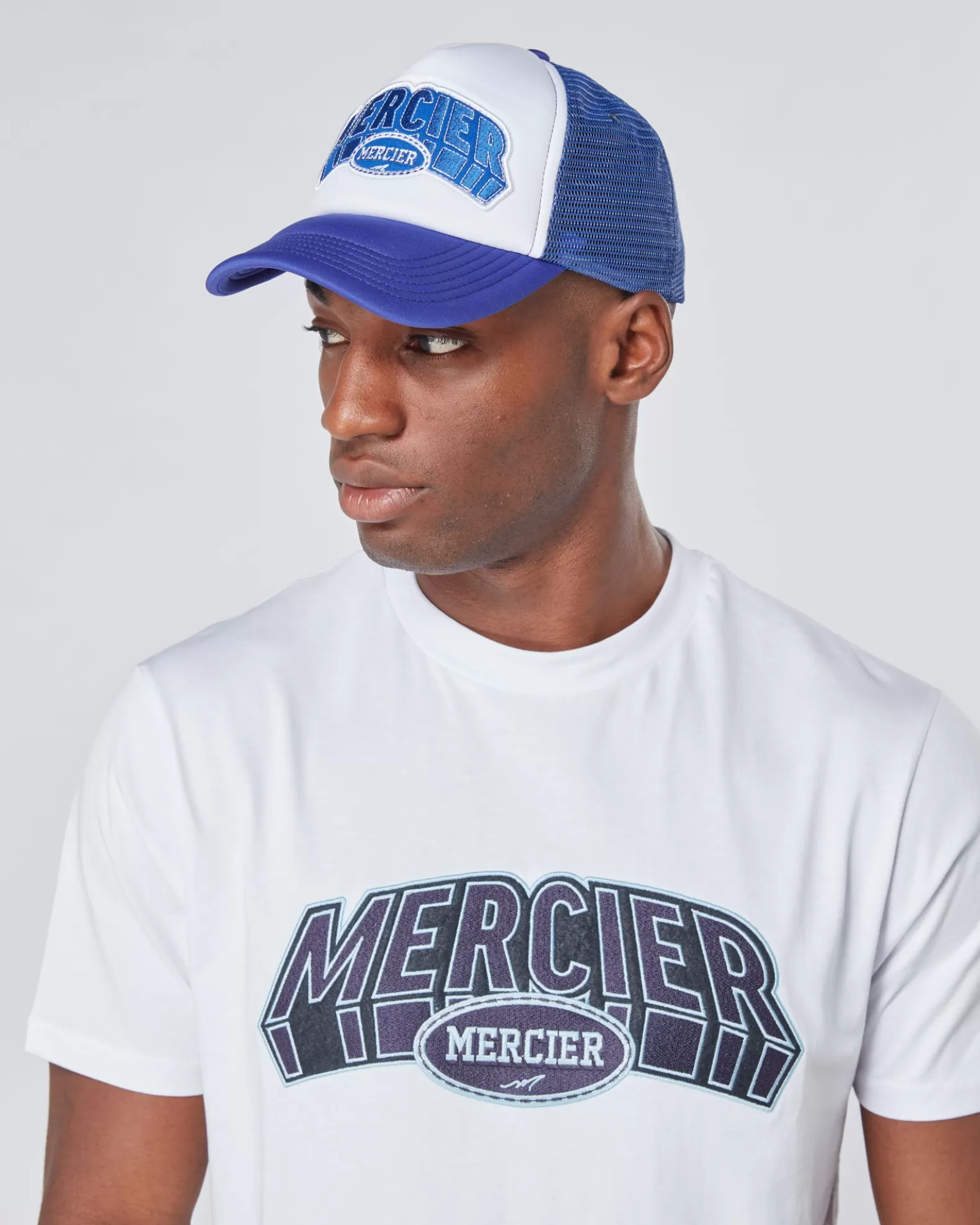 Store Mercier Purple White Court Foam Trucker