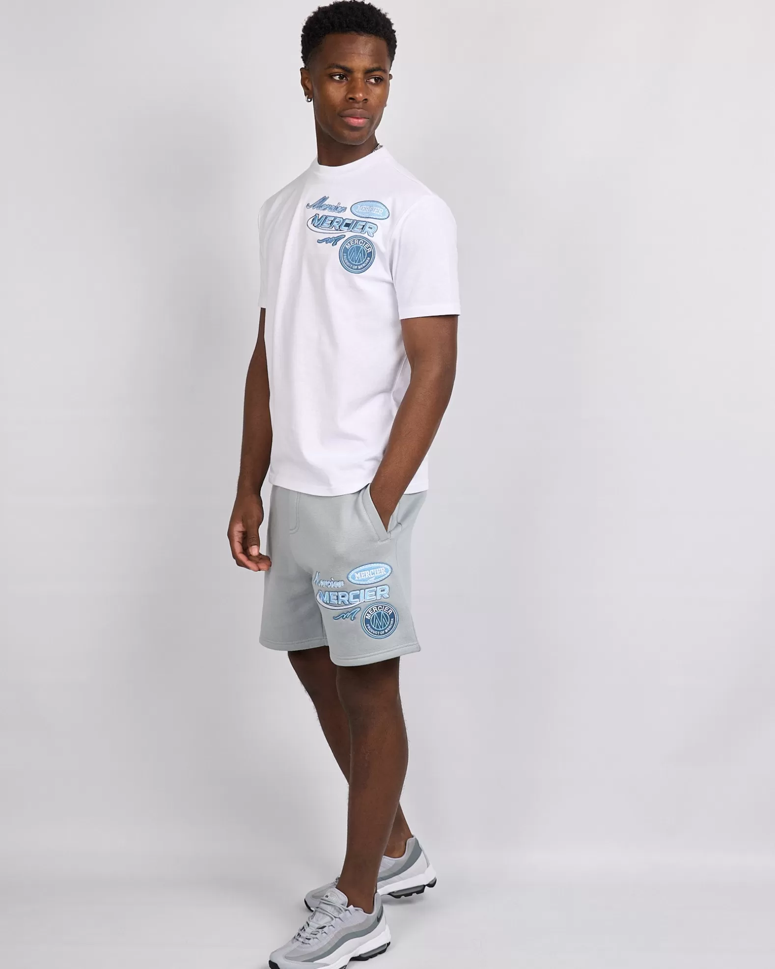 Best Sale Mercier White Blue Racer Tshirt