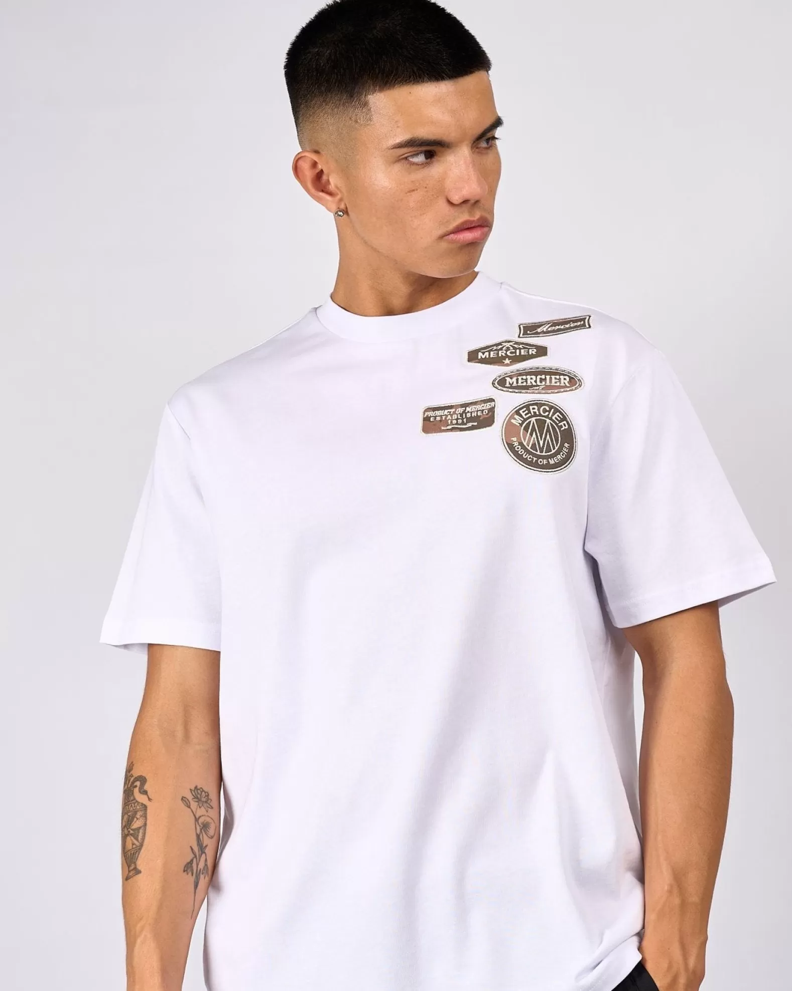 Store Mercier White Camo OG Badge Tshirt