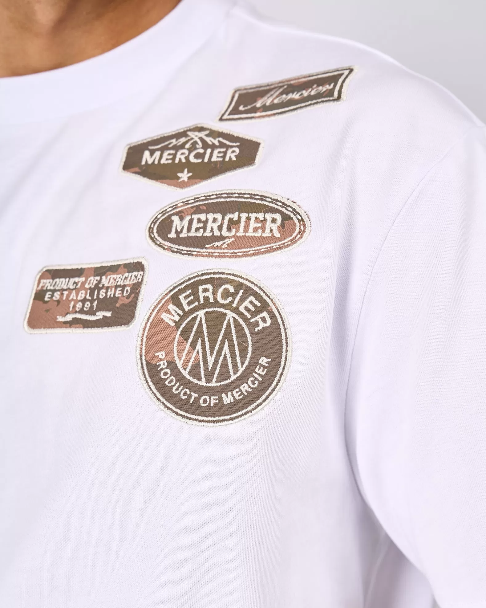 Store Mercier White Camo OG Badge Tshirt