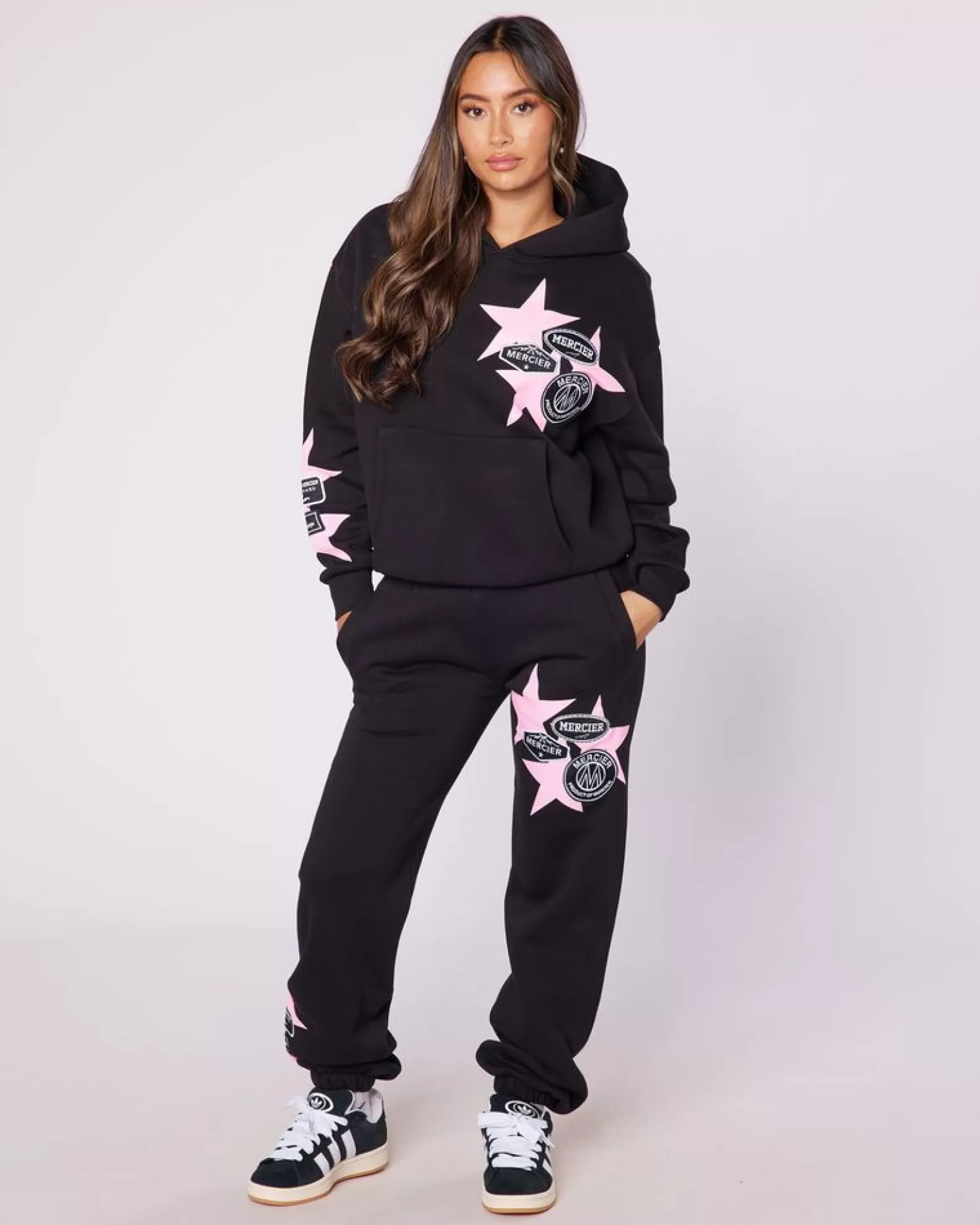 Best Mercier Womens Black Badge Star Hoodie