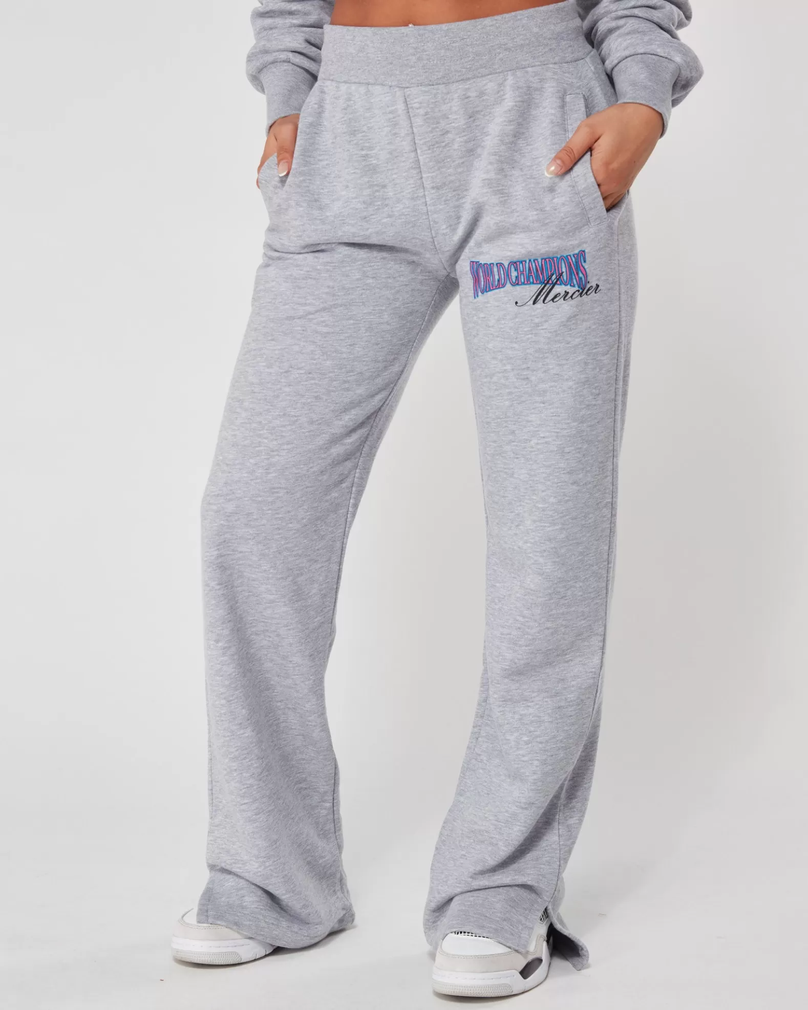 Clearance Mercier Womens Grey Marl Champions Joggers