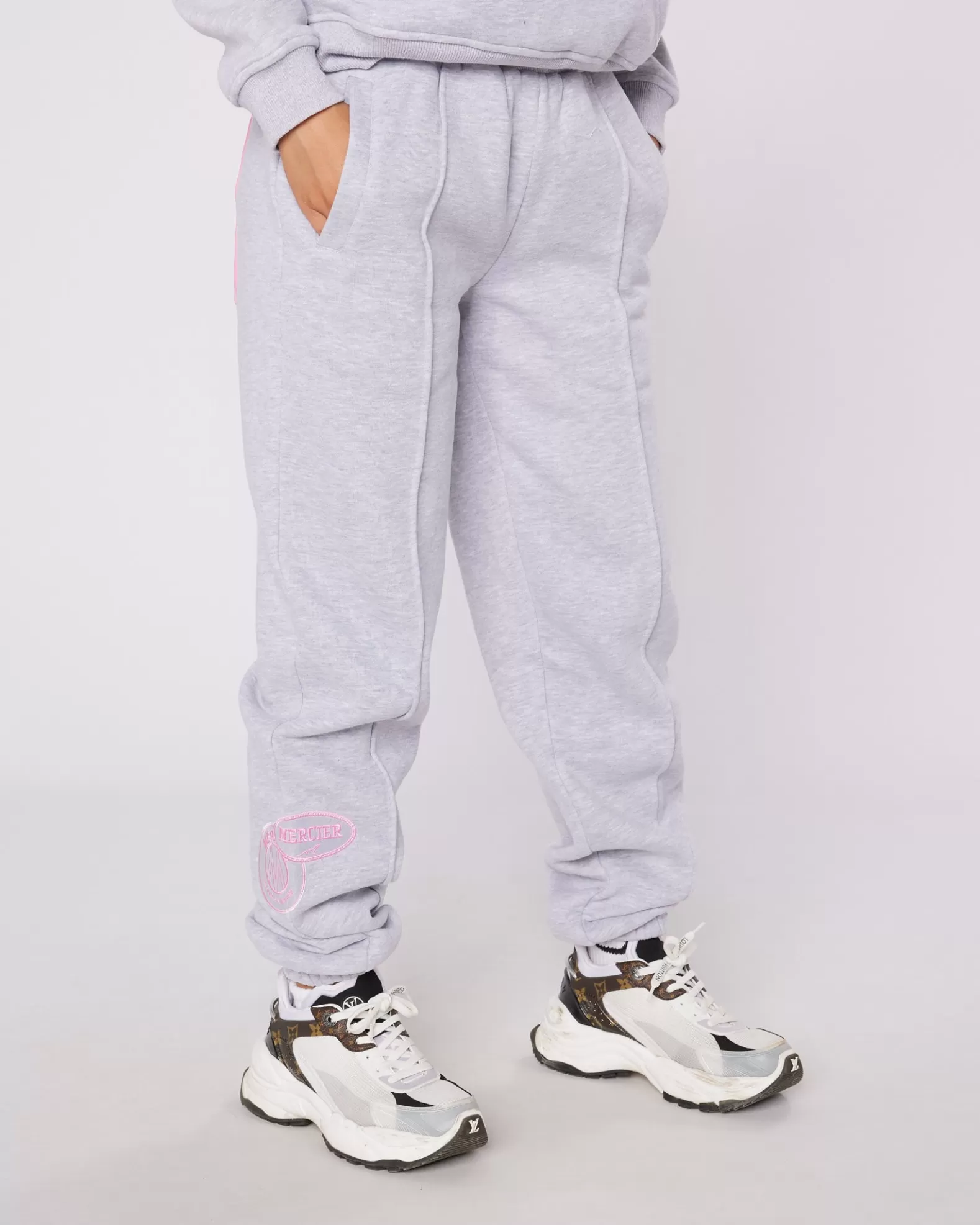 Cheap Mercier Womens Grey Pink Bubble Jogger