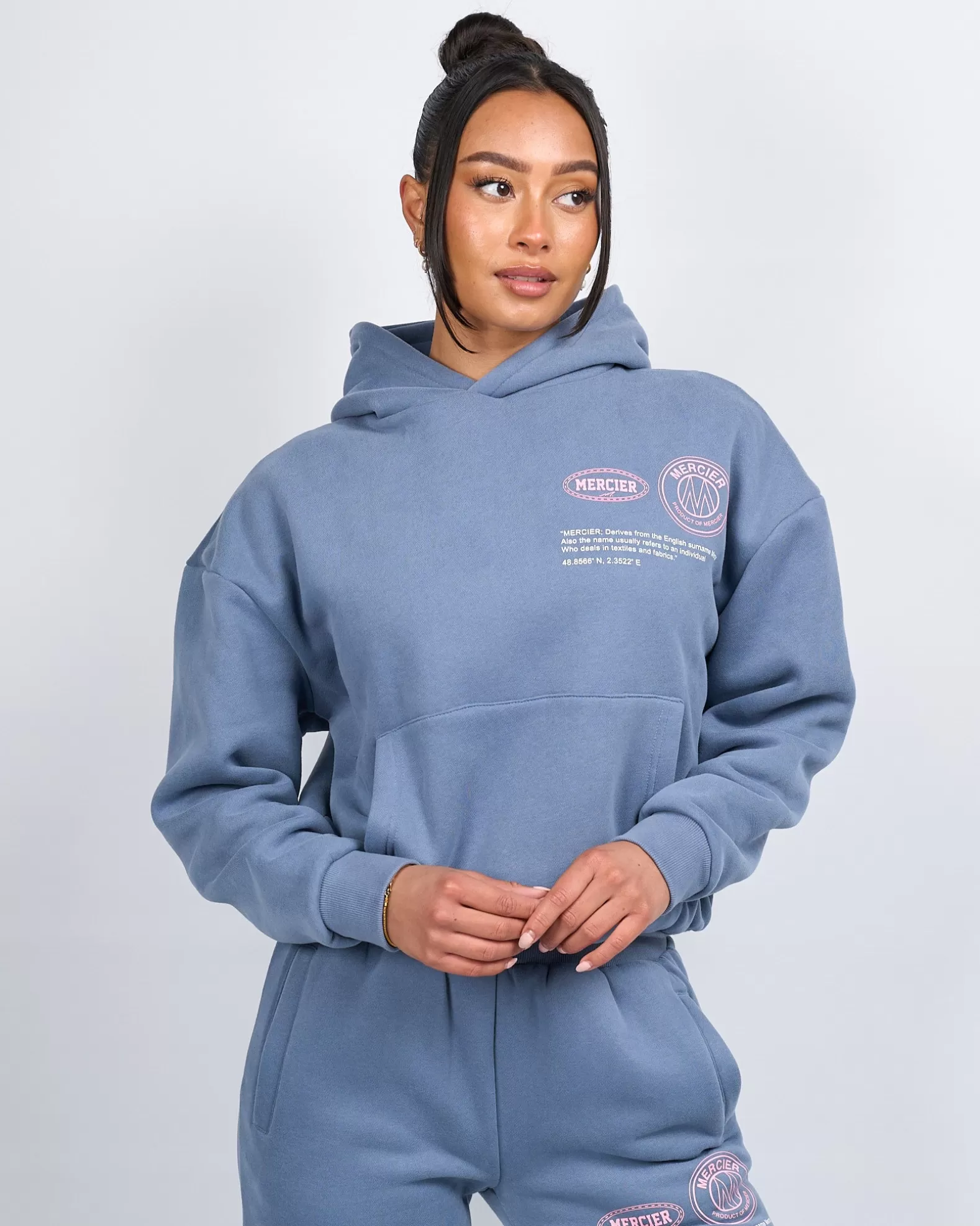 Hot Mercier Womens Moonlight Blue Caruso Hoodie