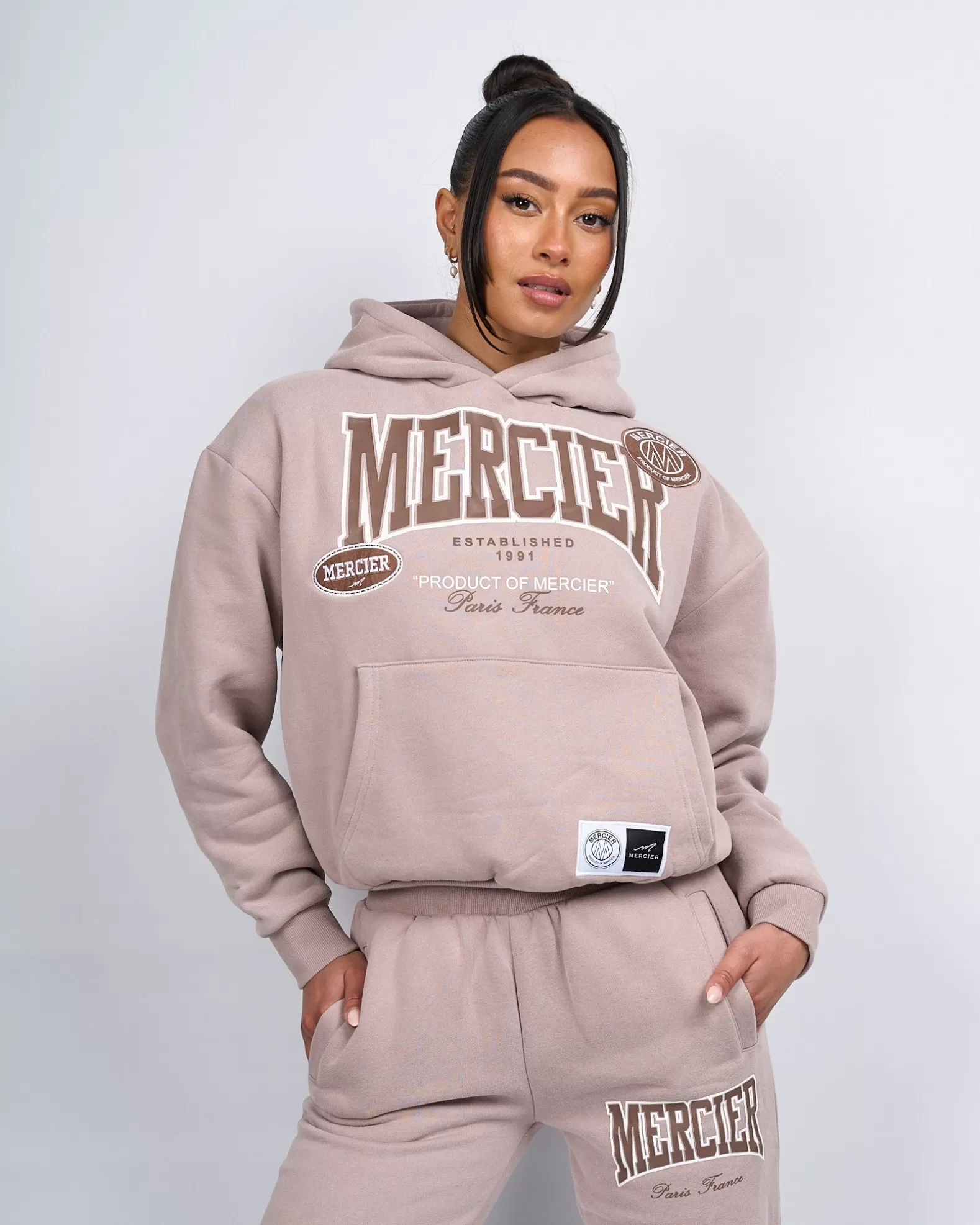 Outlet Mercier Womens Silver Cloud Kansas Hoodie