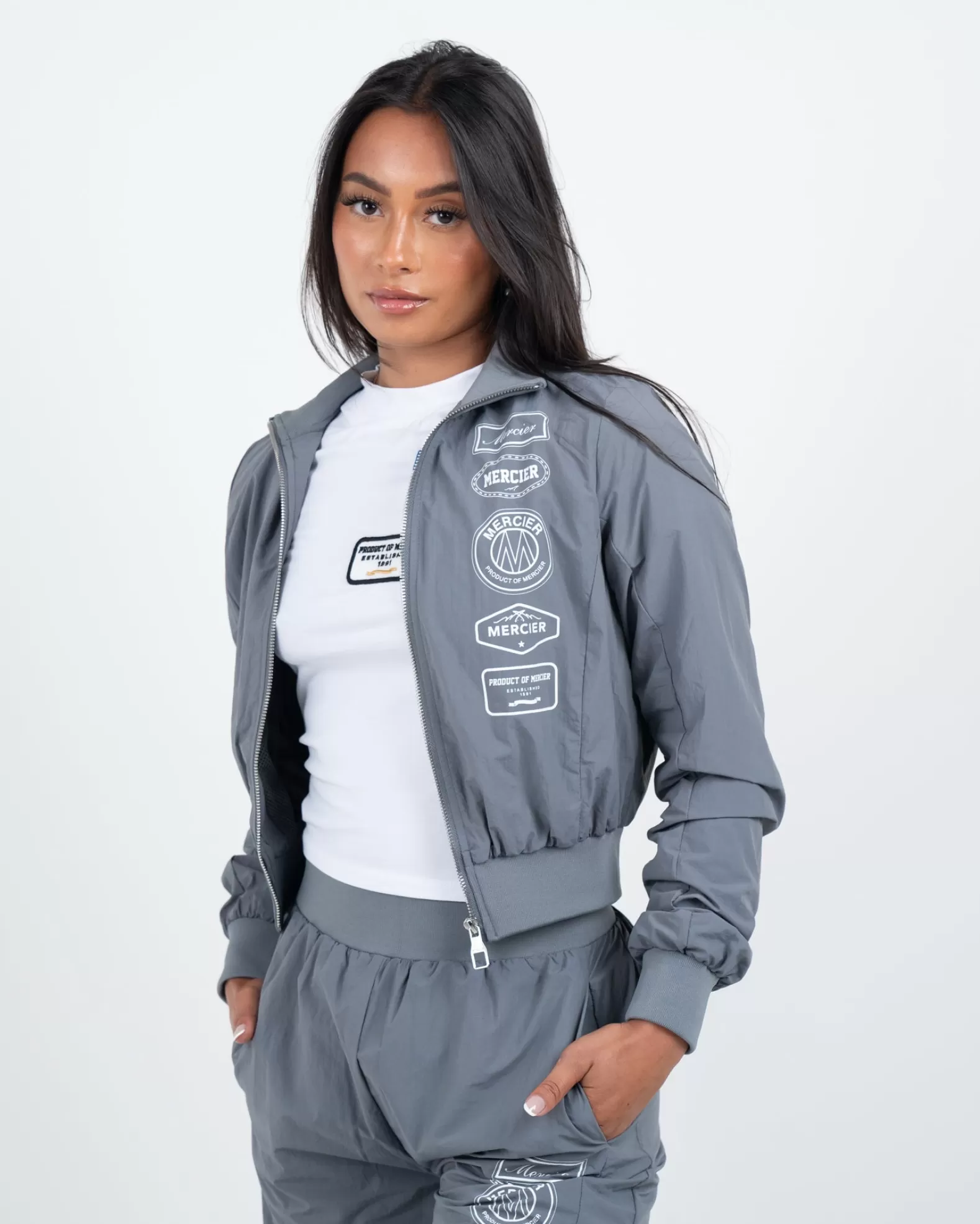 Outlet Mercier Womens Steel 2.0 Cropped Jacket